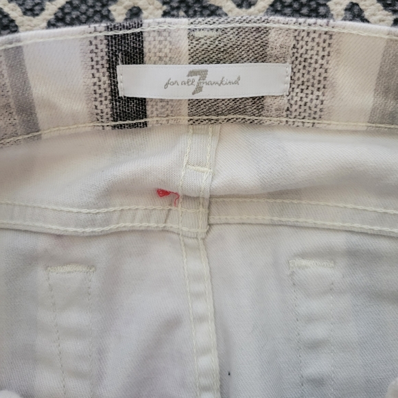 Womens Seven Jeans Multi Gray Stripe Denim Bottom jeans - Picture 7 of 8